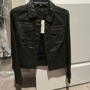 Leather crop top Jacket